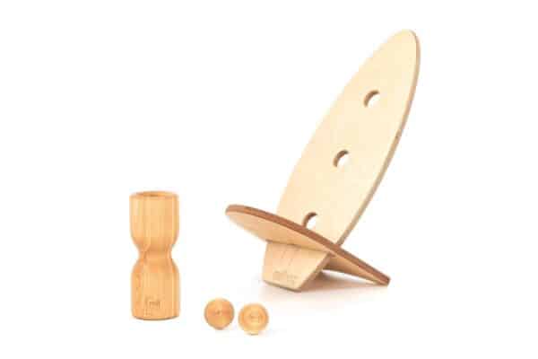 rollholz Balance Board Set klein Esche helles Brett